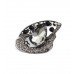 Black and silver UNIQUE DESIGN FASHION CRYSTAL STONE BROOCH