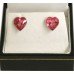 Gorgeous pair of 9mm rose heart sterling silver studs