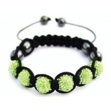 Green Crystal Shamballa Bracelet