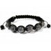 Latest Crystal Unisex Grey Shamballa Bracelets