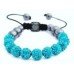 New Aqua Crystal Shamballa Bracelet