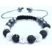 New Black And White Unisex Crystal Shamballa Bracelet W/S.  BUY ONE GET ONE FREE