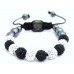 New Black And White Unisex Crystal Shamballa Bracelet W/S.  BUY ONE GET ONE FREE