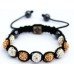 New Gold and White Children Shamballa Bracelet