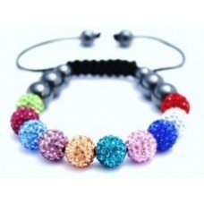 New Multi Crystal Shamballa Bracelet  W/S (BUY ONE GET ONE FREE)