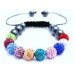 New Multi Crystal Shamballa Bracelet  W/S (BUY ONE GET ONE FREE)