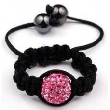 Pink Crystal Shamballa Ring 