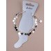 Black and Silver Heart Charms Anklet