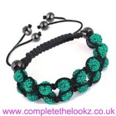 Turquoise Double Crystal Shamballa Bracelet 