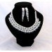 White and Black Diamante Bridal Set