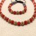 Red And Gold Shamballa Necklace