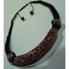 Gorgeous Pink Tube Crystal Shamballa Necklace