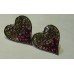  Gorgeous New Two tone heart shaped Crystal Swarovski Earrings