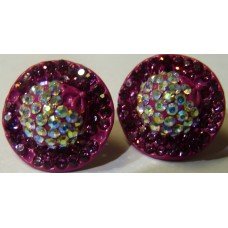 New Crystal Hat Design Fuschia Shamballa Earrings( Aug 2012)