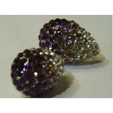 New two tone teardrop Shamballa Crystal Earrings In Four Different Colour Options