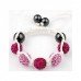 Fuschia And Pink Full crystal Children/babies/Kids Shamballa Bracelet