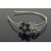 Black and silver Crystal Flower Head Band