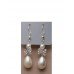 Beautiful Bow Crystal Design And Pearl Drops Earrings 