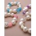 Glass Bead And Pearl Stretchy Bracelet In four Colours