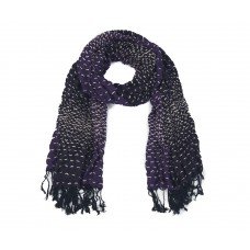 A Stunning Purple Woven Long Scarf 