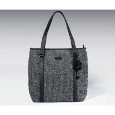 Black/Grey Kaytie Wu Tweed Shopper HandBag