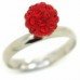 Red Crystal Shamballa Ring 14mm Comes A lovely Red Gift Box