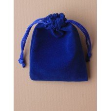 Small size blue velvet drawstring bag Gift Bag For Shamballa Earrings and Rings