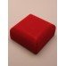 Square LARGE Velvet Hinged Red Flocked Gift Box.