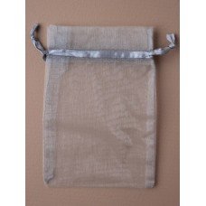 Grey Medium Organza Gift Bag