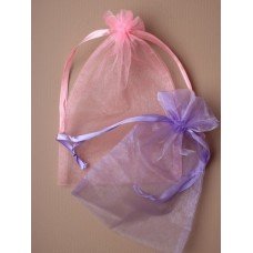 Organza  LARGE Gift / Wedding Favour Bag.In Pink/Lilac 