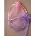 Organza  LARGE Gift / Wedding Favour Bag.In Pink/Lilac 