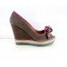 Brown Velvet Women Shoe