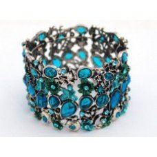 Blue Crystal  Stone Bangle