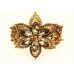 Golden Flower Crystal Stone Bangle