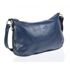 Blue Leather Cross Body Handbag