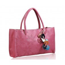 Pink Flower Charm Shopper Bag