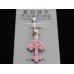 Pink Crystal Cross Belly Bar