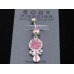 Pink Crystal Mirror Belly Bar