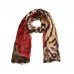 Red New Animal Print Long Scarf