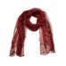 Red Silk Animal Print Scarf