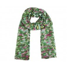 Bright Animal Print Thin Scarf Light Green