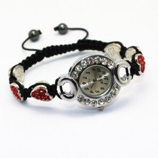 Beautiful New Red Heart Crystal Shamballa Watch (NEW ARRIVAL!)