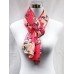 Red Butterfly Summer Crystal Scarf