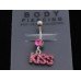 Pink Crystal Kiss Belly Bar