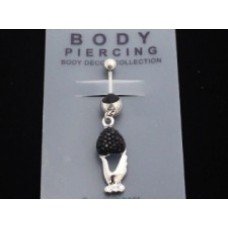 White Crystal Love Belly Bar