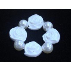 White Rose Crystal Bracelet 