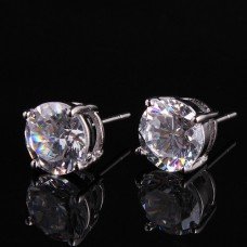 Beautiful Pair Of Round Crystal Studs