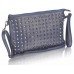 Navy Purse Satin Crystal Evening Clutch Bag