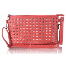 Red Purse Satin Crystal Evening Clutch Bag