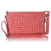 Red Purse Satin Crystal Evening Clutch Bag